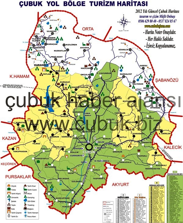 Ankara Çubuk Haritası Hazır