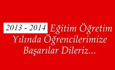 2013-2014 Eğitim-Öğretim Yılı Başlıyor